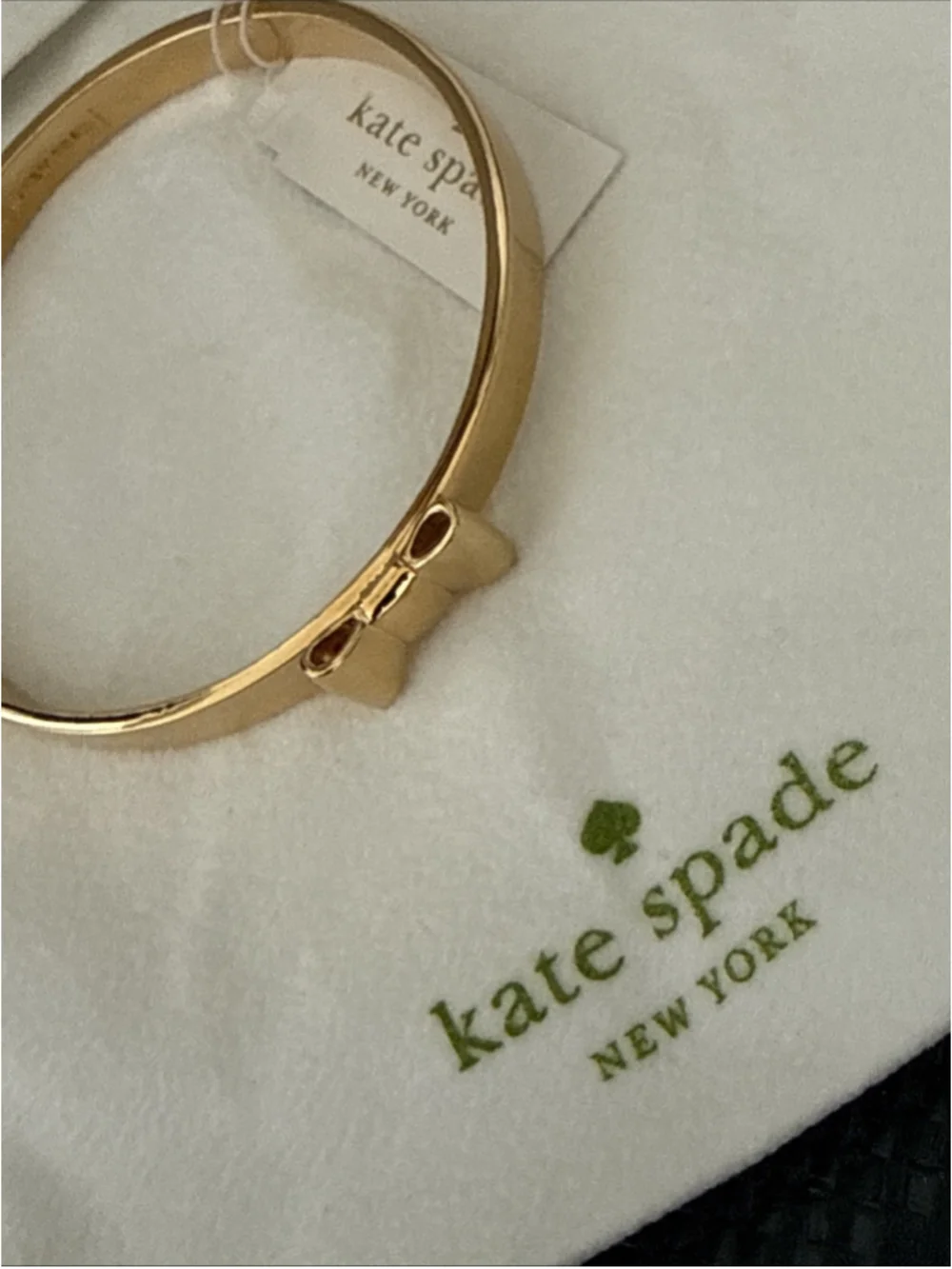 KATE SPADE Take A Bow Gold Bangle Bracelet Gold Bow New With Tags